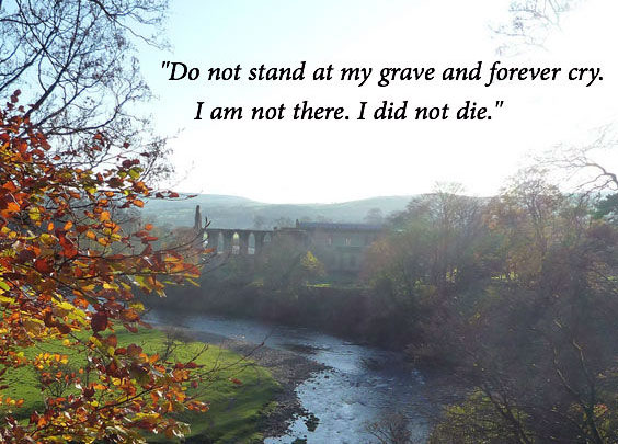 do not stand at my grave and cry poem