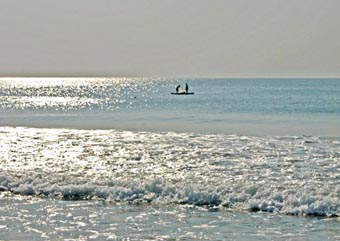 two men in a boat